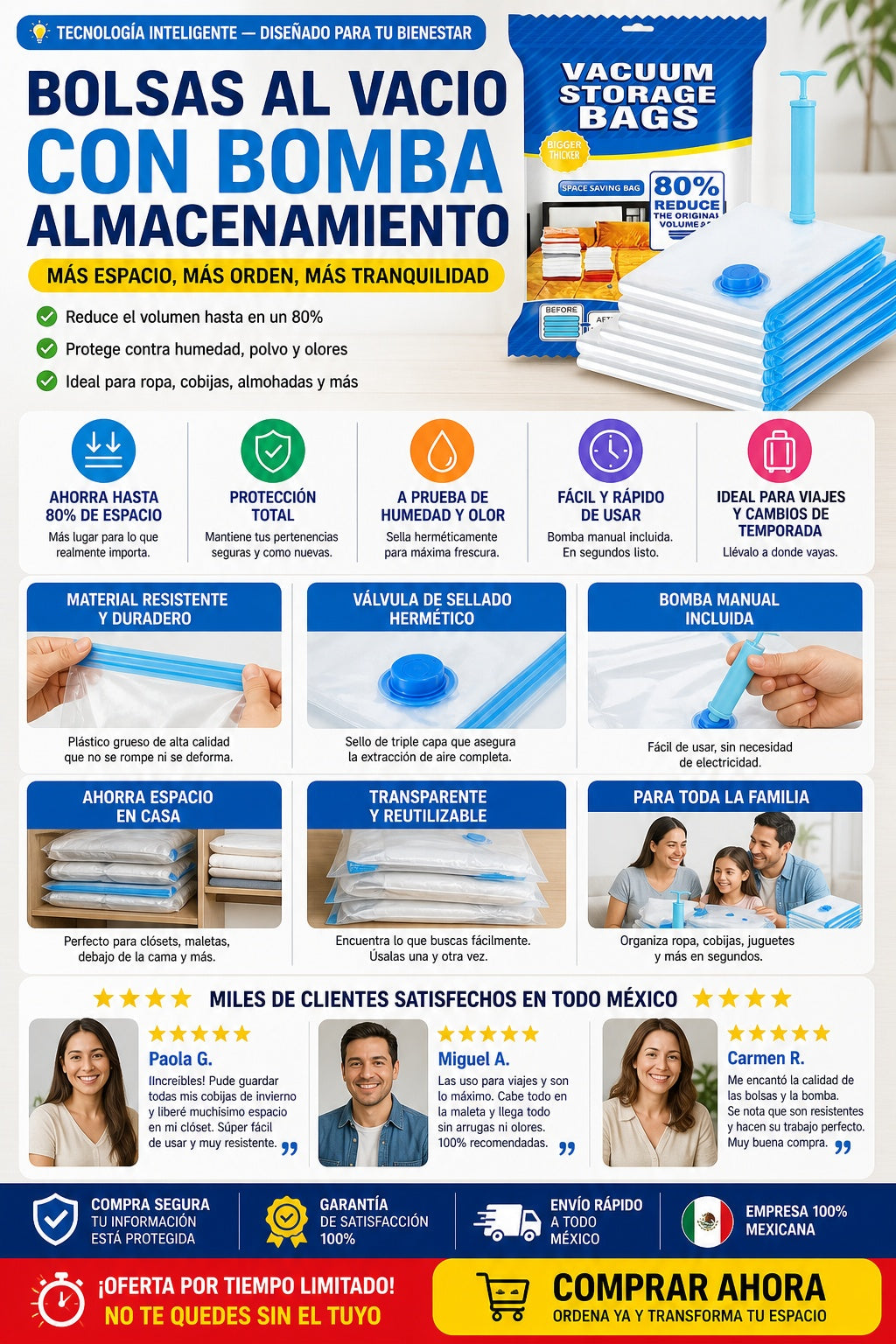 Bolsas Al Vacio Con Bomba Almacenamiento oferta 2 x1 total 10 bolsas y 2 bombas - imagen 5