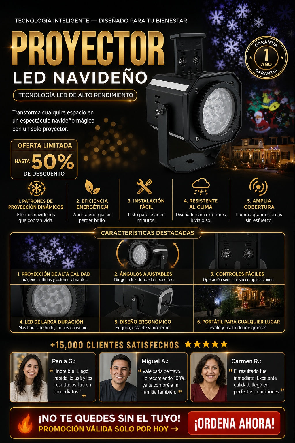 Proyector De Luz Led Navidad - imagen 5