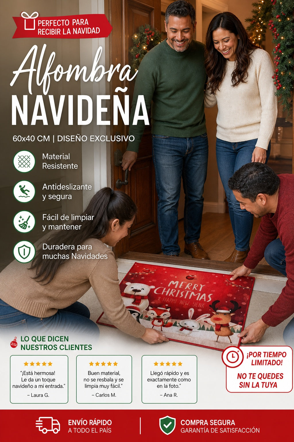 Tapete De Navidad 60 X 40 Cm - imagen 5