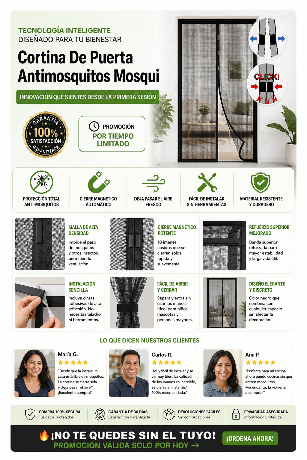 Cortina De Puerta Antimosquitos Mosqui - imagen 5