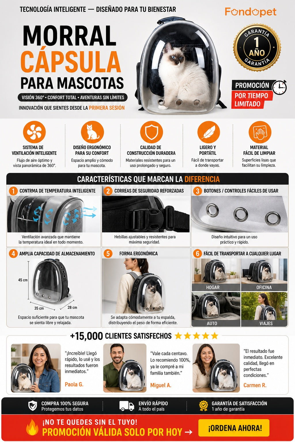 Morral Capsula Para Mascotas perros y gatos - imagen 5