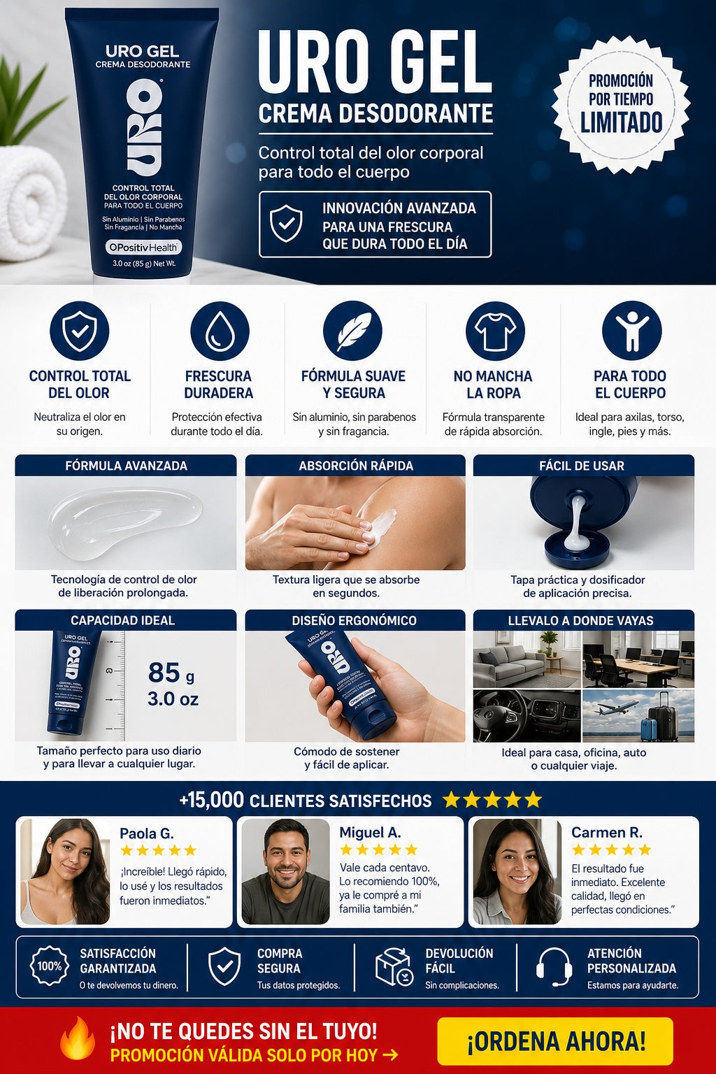 Uro Gel Crema Desodorante - imagen 5