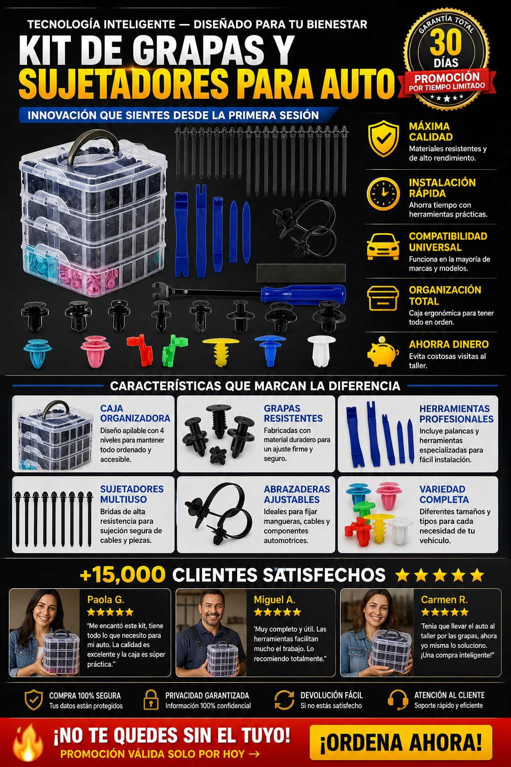 Kit De Grapas Y Sujetadores Para Auto - imagen 5
