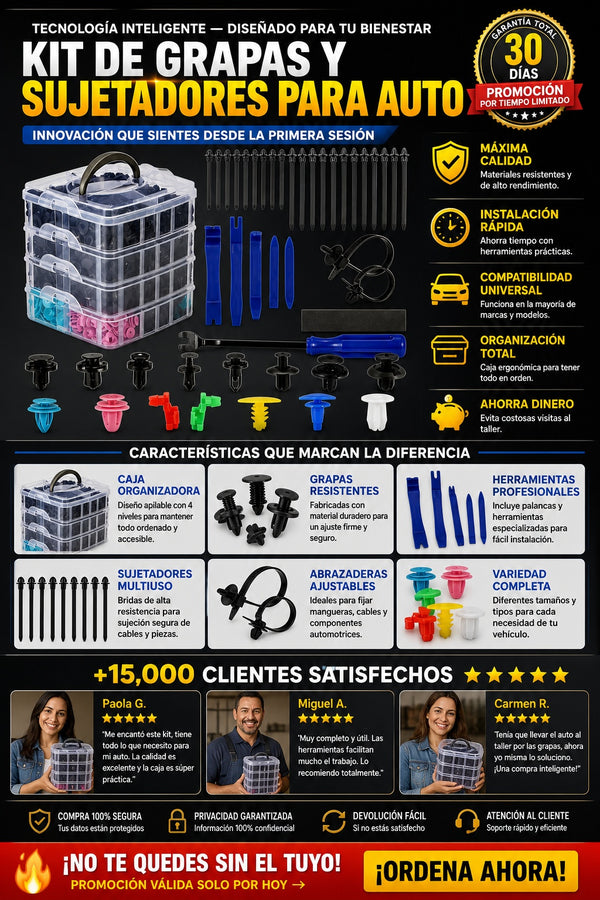 Kit De Grapas Y Sujetadores Para Auto - imagen 5