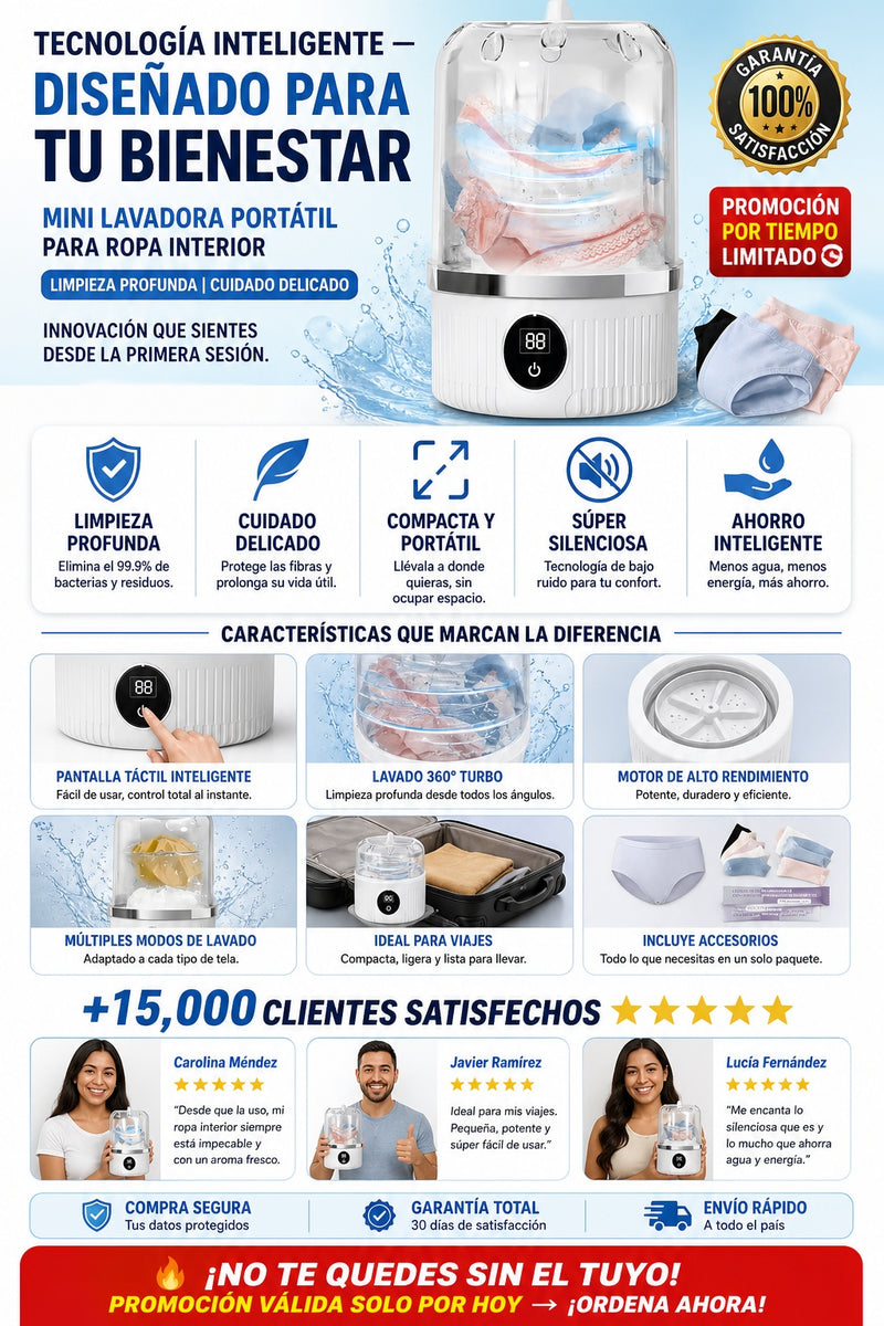Mini Lavadora Portatil Para Ropa Interior - imagen 5