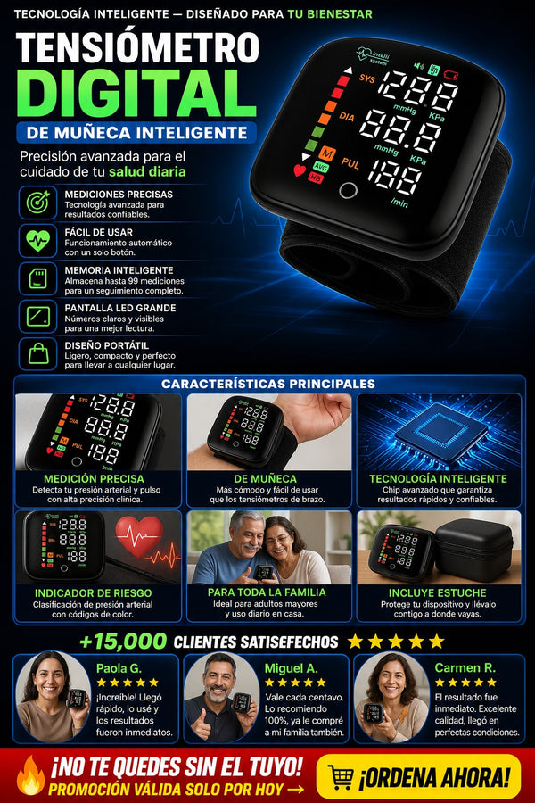 Pulsometro Monitor Digital Arteria de muñeca - imagen 5