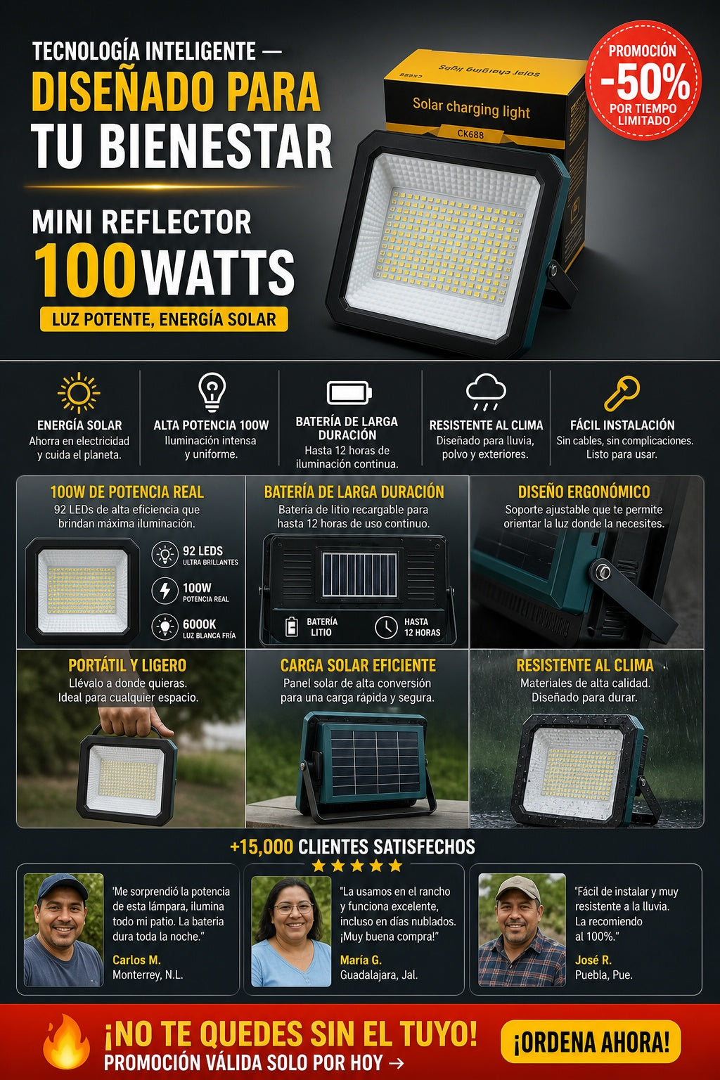 Mini Reflector 100 Watts - imagen 5