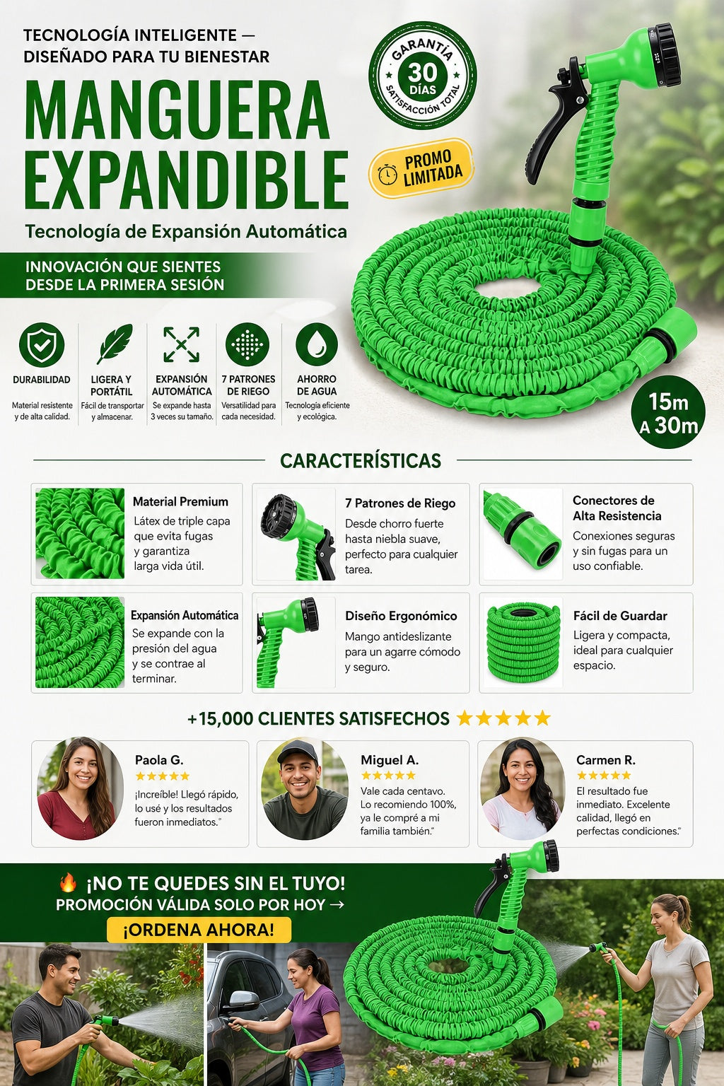 Manguera Expandible Portatil 15metros a 30 metros - imagen 5