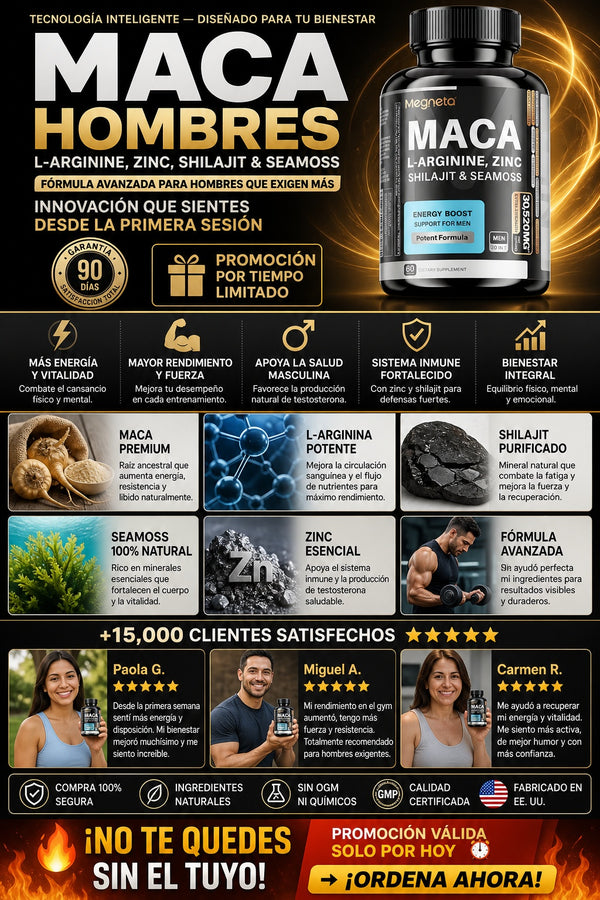 Suplemento Megneta Maca Hombres 60 Cp - imagen 5