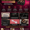 Estuche De Maquillaje Con Espejo Led - imagen 5