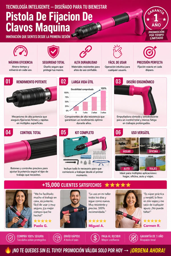 Pistola De Fijacion De Clavos Maquina - imagen 5