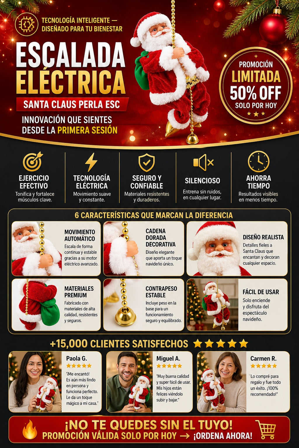 Escalada Electrica Santa Claus Perla Esc - imagen 5