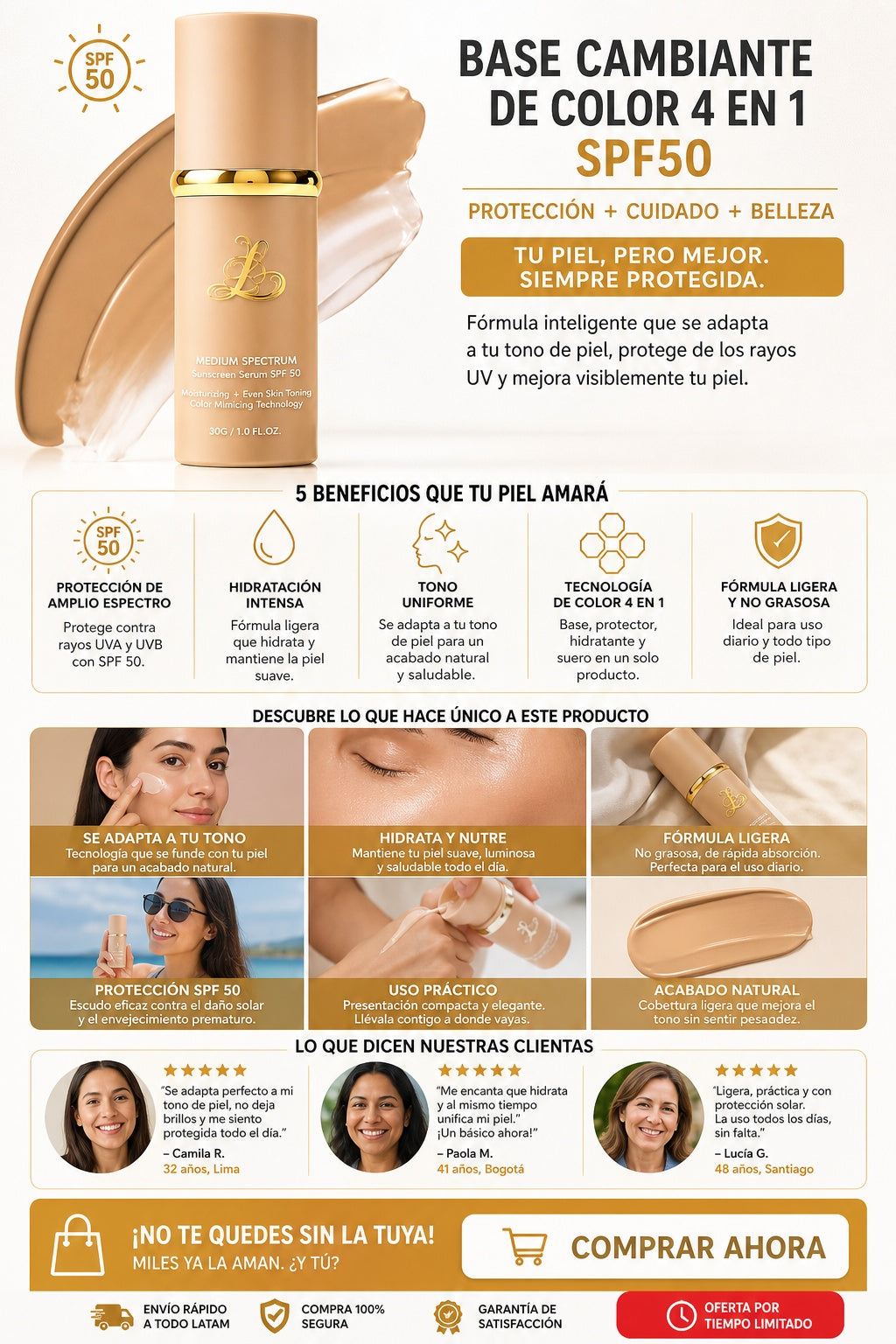 Base Cambiante De Color 4 En 1 Spf50 - imagen 5