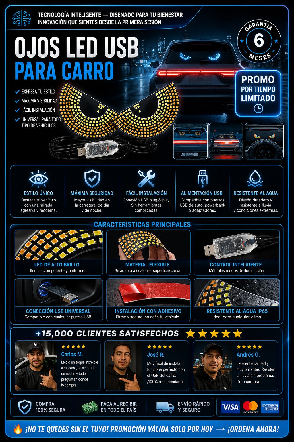 Ojos Led Usb para carro - imagen 5