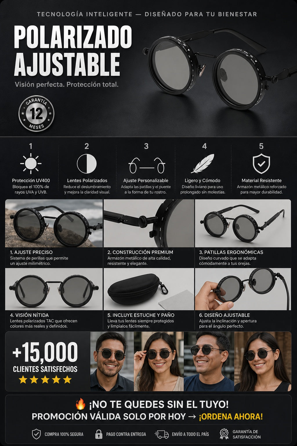 Gafas Lentes Polarizado Ajustable - imagen 5
