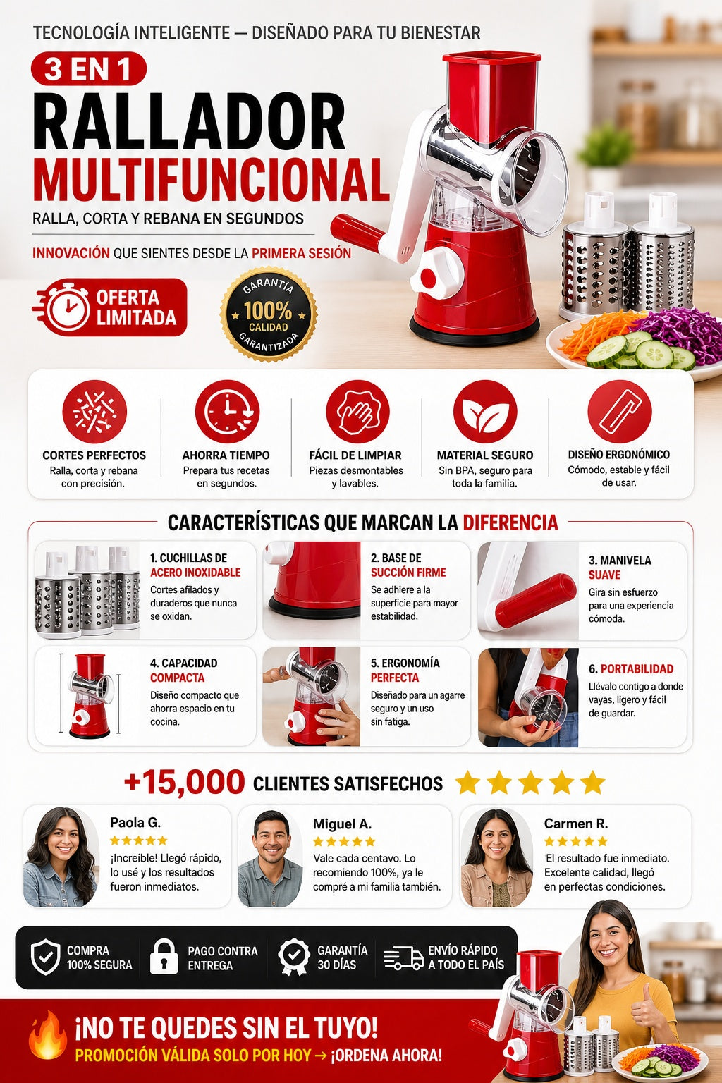 Rallador Multifuncional 3 En 1 - imagen 5