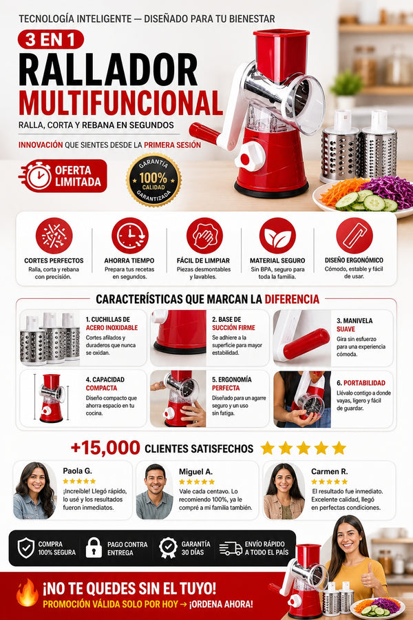 Rallador Multifuncional 3 En 1 - imagen 5