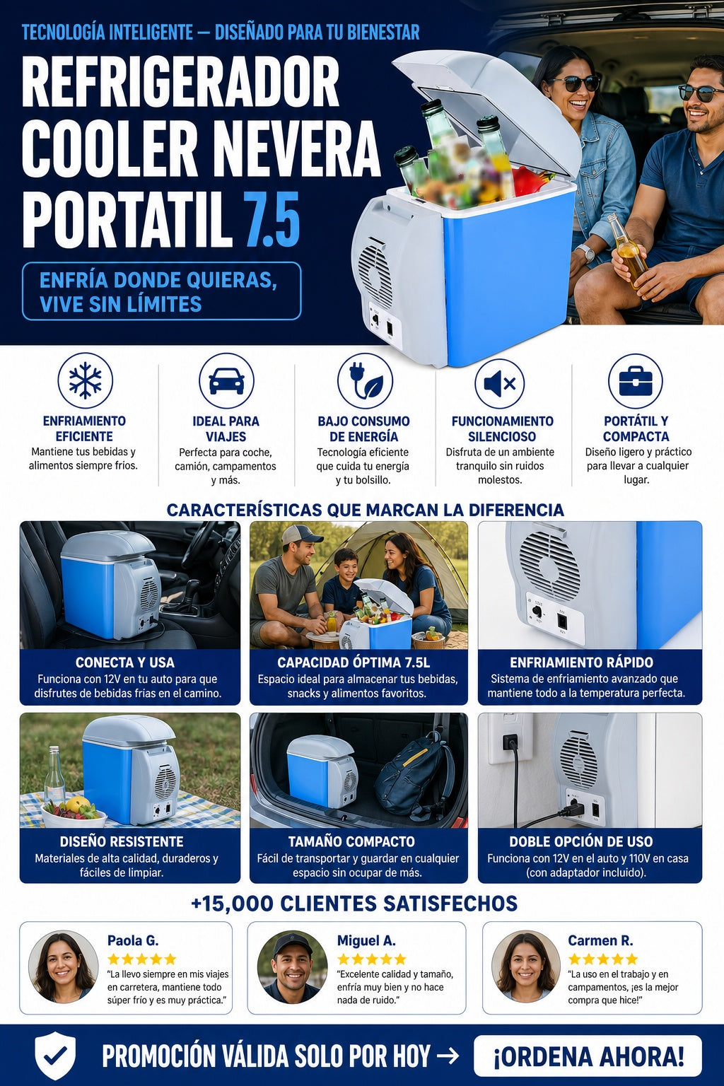 Refrigerador Cooler Nevera Portatil 7.5 - imagen 5