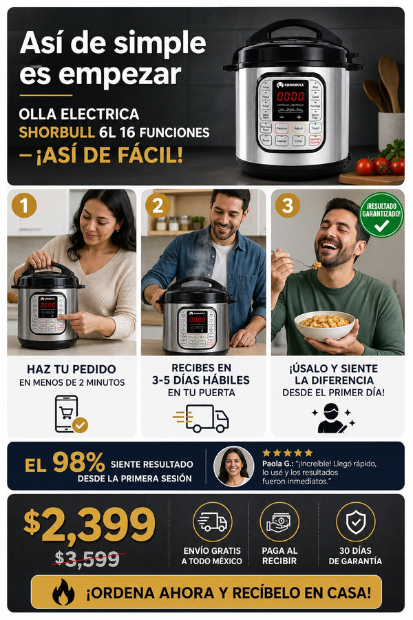 Olla Electrica Shorbull 6l 16 Funciones - sección 5