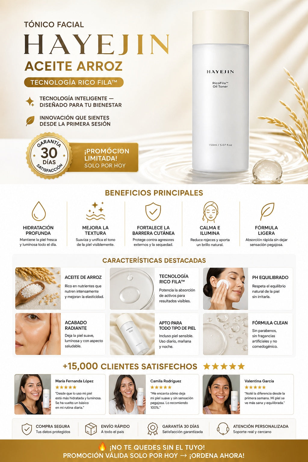 Tonico Facial Hayejin Aceite Arroz - imagen 5