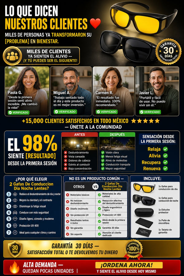 2 Gafas De Conduccion Dia Noche Lentes - imagen 6