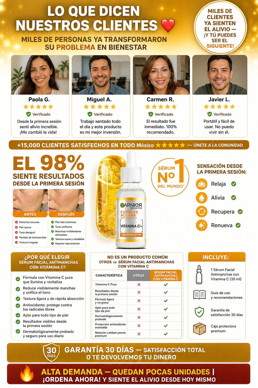 Sérum facial antimanchas con vitamina C - imagen 6 - comparativa