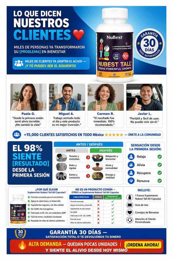 Suplemento Nubest Tall 60 Capsulas - imagen 6