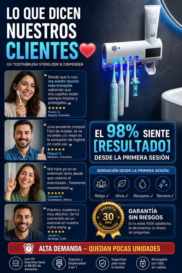 Dispensador Y Esterilizador Cepillos Uv - imagen 6