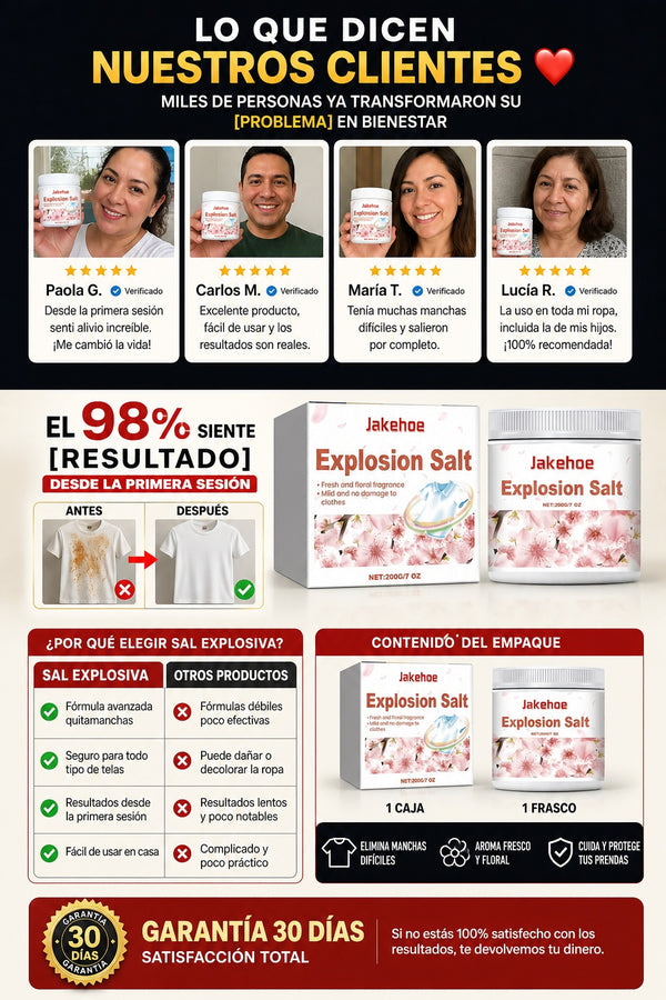 Sal Explosiva Quitamanchas Removedor Rop - imagen 6