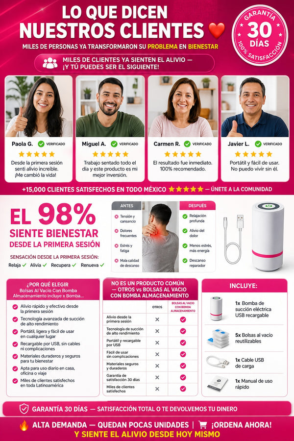 Bolsas Al Vacio Con Bomba Almacenamiento incluye  x Bomba de aire manual 5 x Bolsas de almacenamiento al vacío - imagen 6