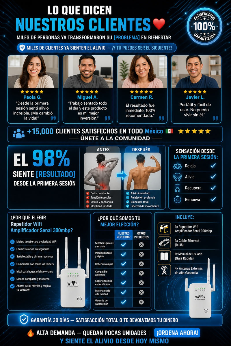 Repetidor Wifi Amplificador Senal 300mbp - imagen 6