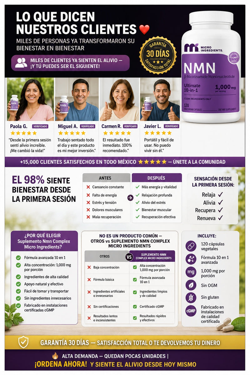 Suplemento Nmn Complex Micro Ingredients - imagen 6