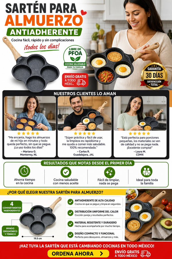 Sarten Para Almuerzo Antiadherente - imagen 6