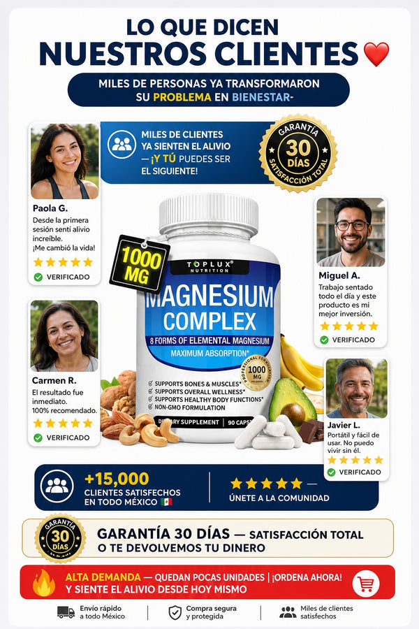 Suplemento Magnesio Complex Toplux 90 Cp - imagen 6