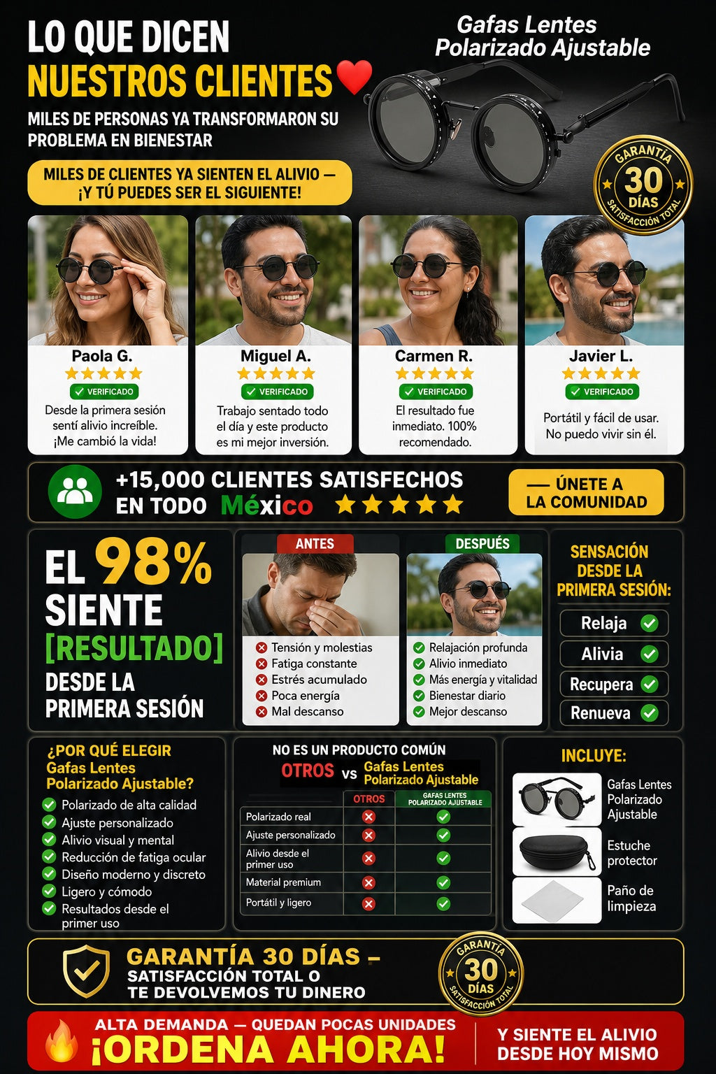 Gafas Lentes Polarizado Ajustable - imagen 6