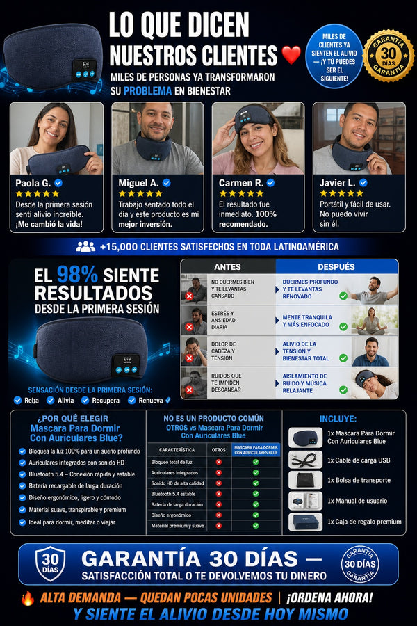 Mascara Para Dormir Con Auriculares Blue - imagen 6