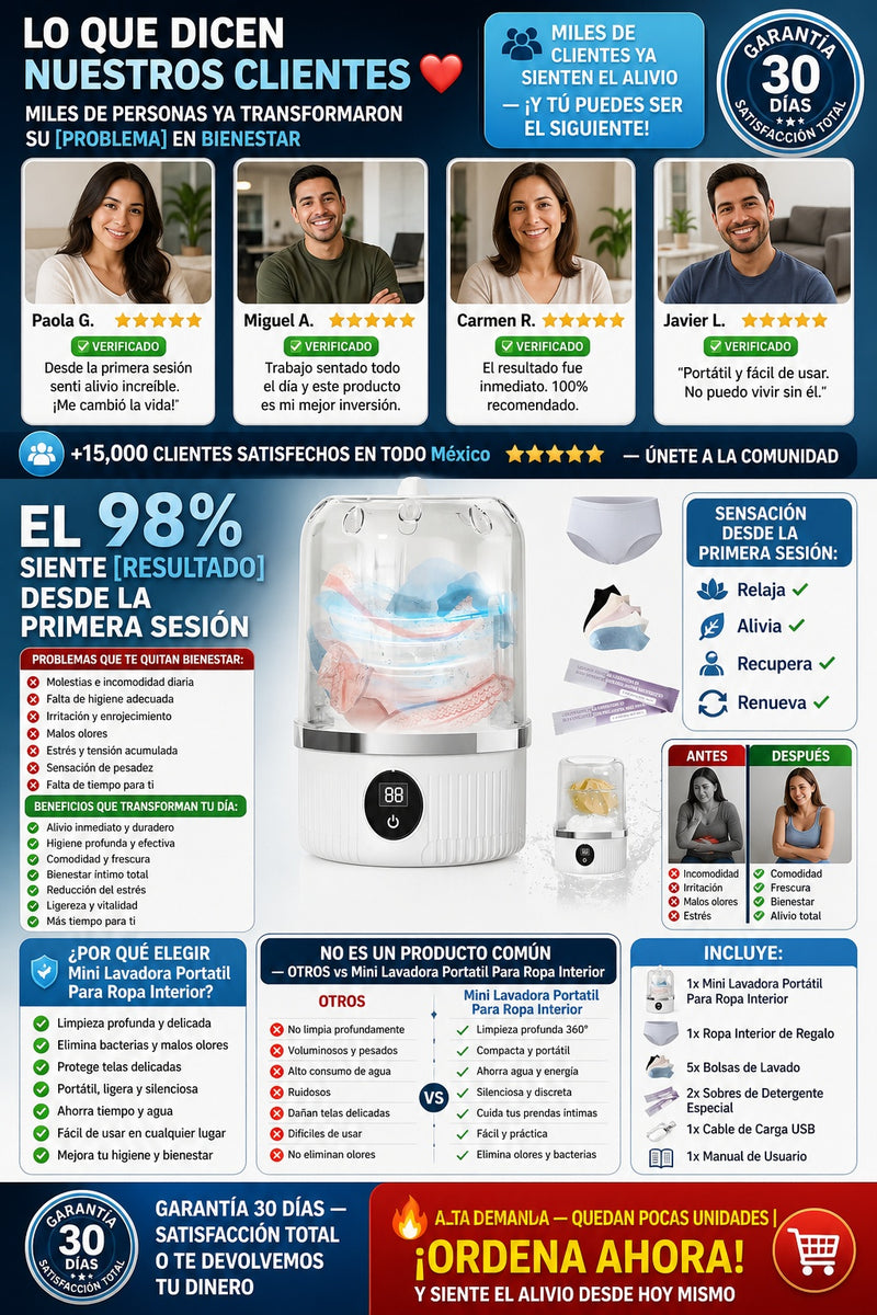 Mini Lavadora Portatil Para Ropa Interior - imagen 6