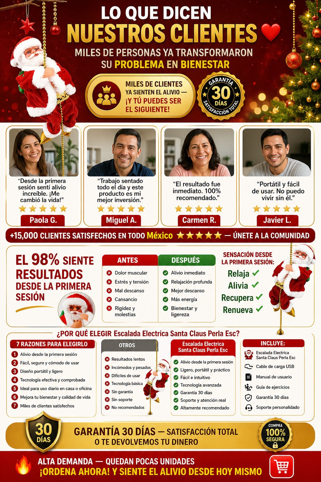 Escalada Electrica Santa Claus Perla Esc - imagen 6