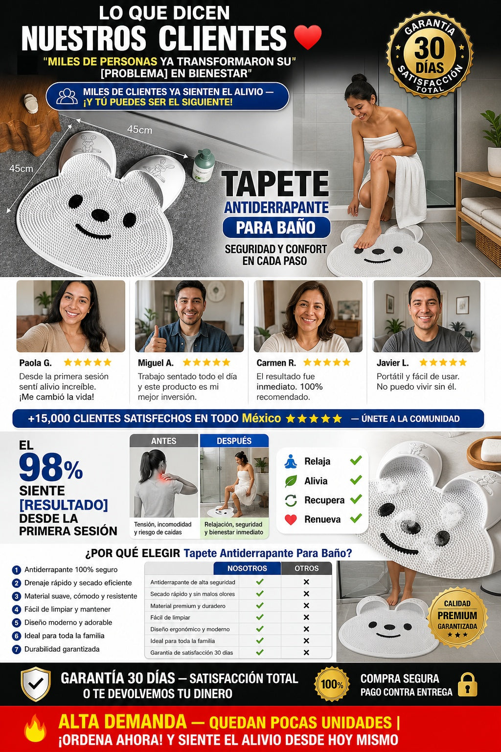 Tapete Antiderrapante Para Baño - imagen 6