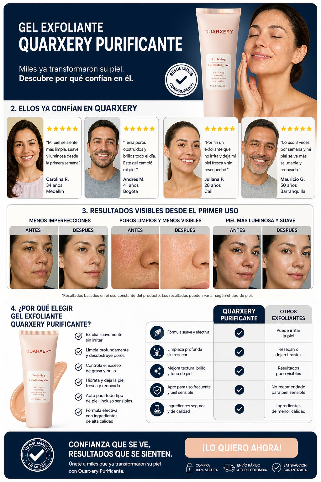 Gel Exfoliante Quarxery Purificante - imagen 6