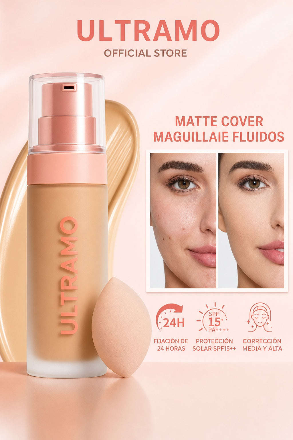 Base de maquillaje líquida mate con protector solar - imagen 7 - prueba-social