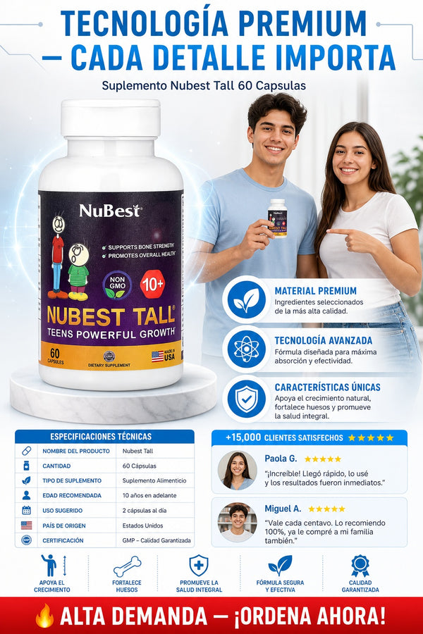 Suplemento Nubest Tall 60 Capsulas - imagen 7