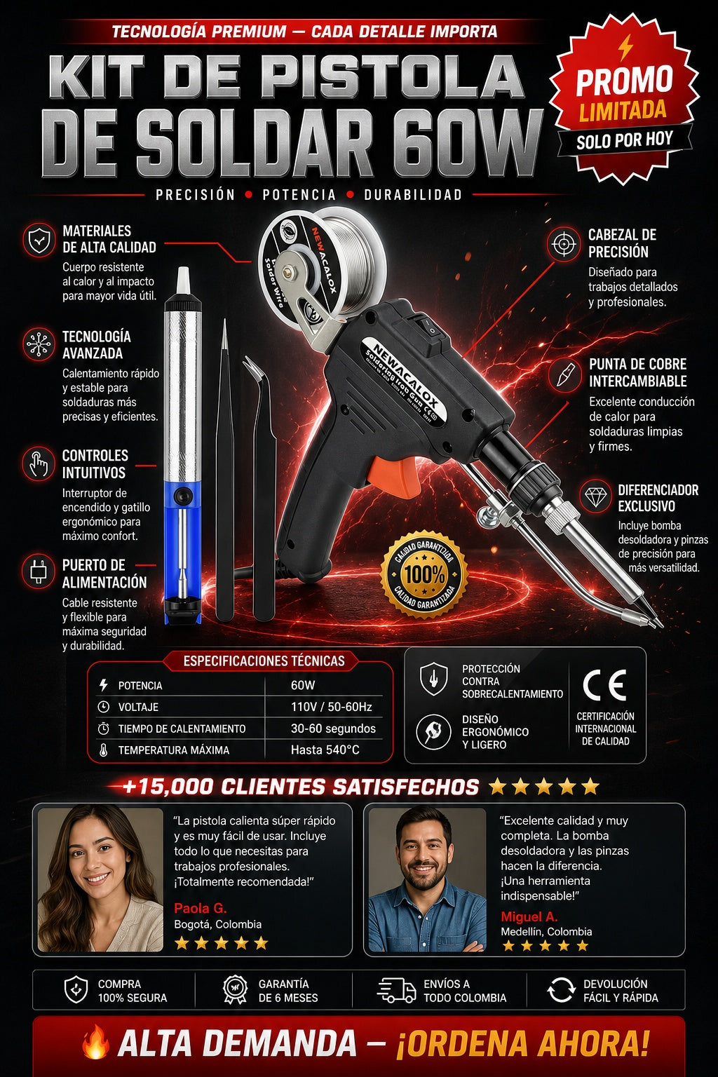 Kit De Pistola De Soldar 60w - imagen 7