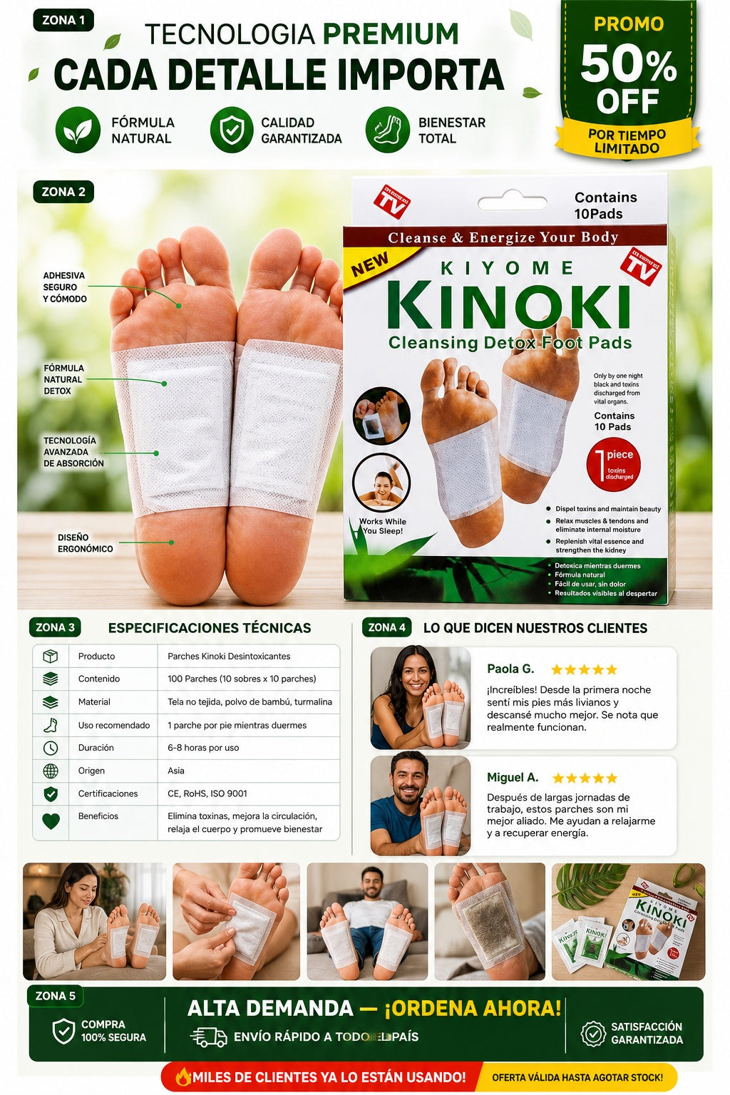 100 Parches Kinoki Desintoxicantes - imagen 7