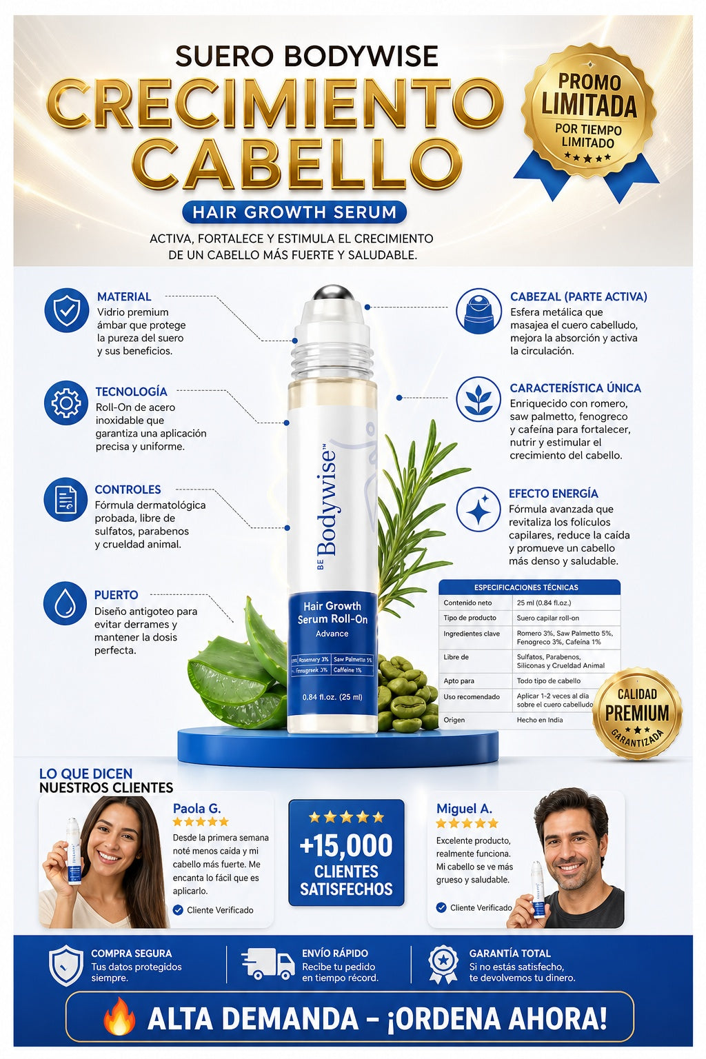 Suero Bodywise Crecimiento Cabello - imagen 7