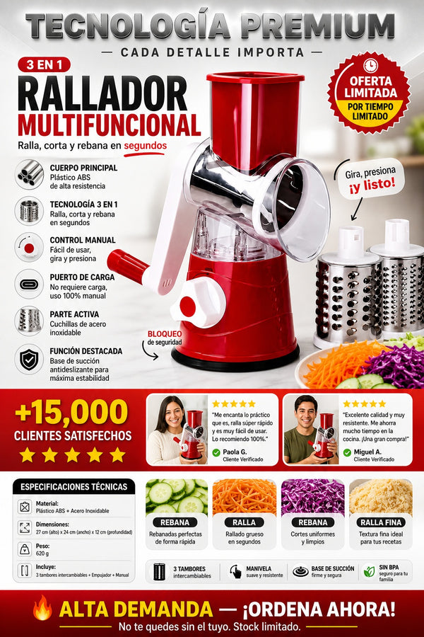 Rallador Multifuncional 3 En 1 - imagen 7