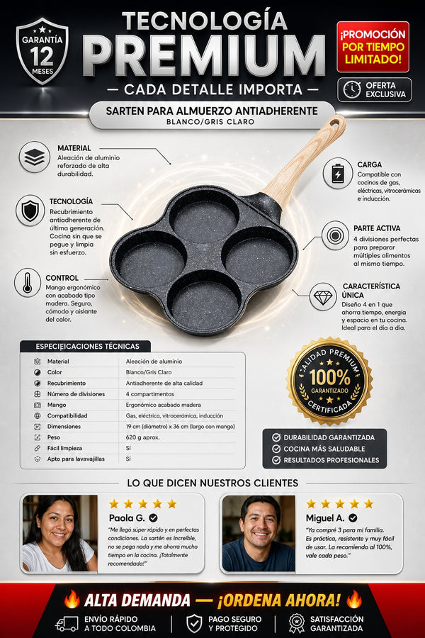 Sarten Para Almuerzo Antiadherente - imagen 7