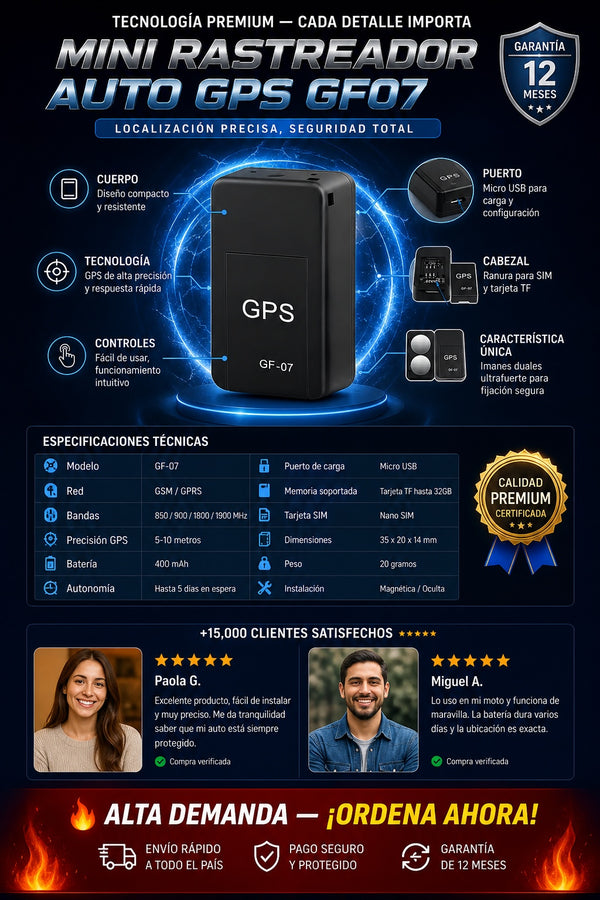 Mini Rastreador Auto Gps Gf07 - imagen 7