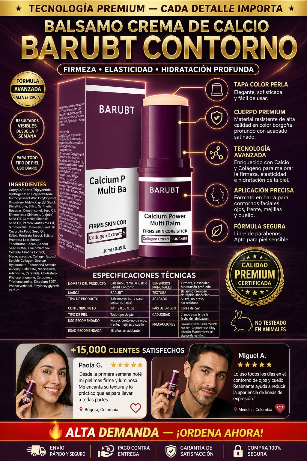 Balsamo Crema De Calcio Barubt Contorno - imagen 7