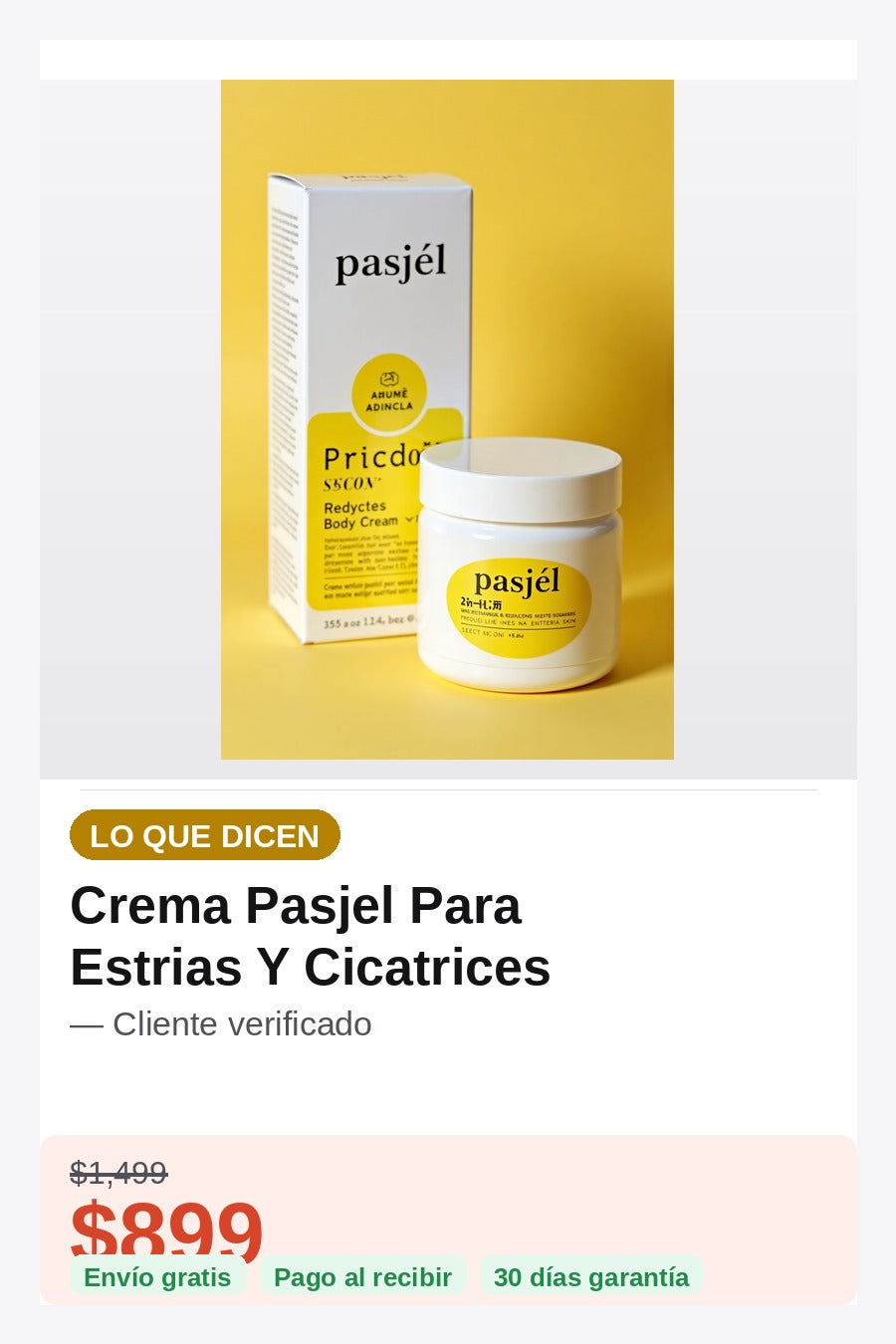 Crema Pasjel Para Estrias Y Cicatrices — prueba-social